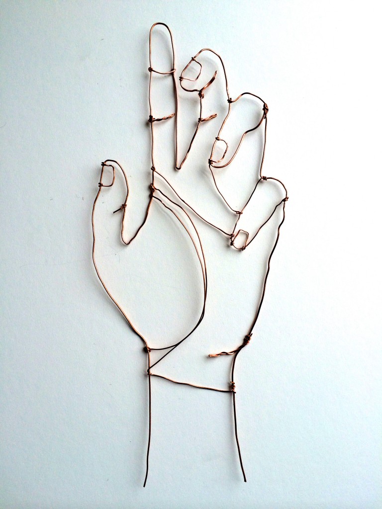 Hand Contour in Wire  08-30-2014
