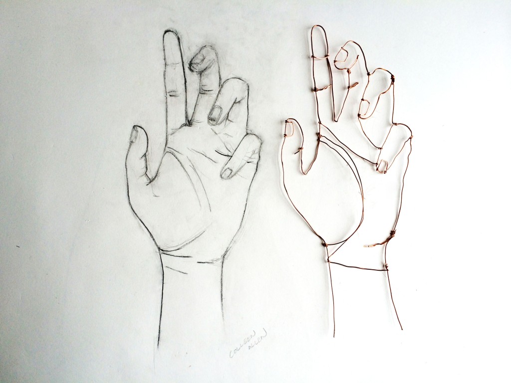 Hand Contour Drawing/Wire