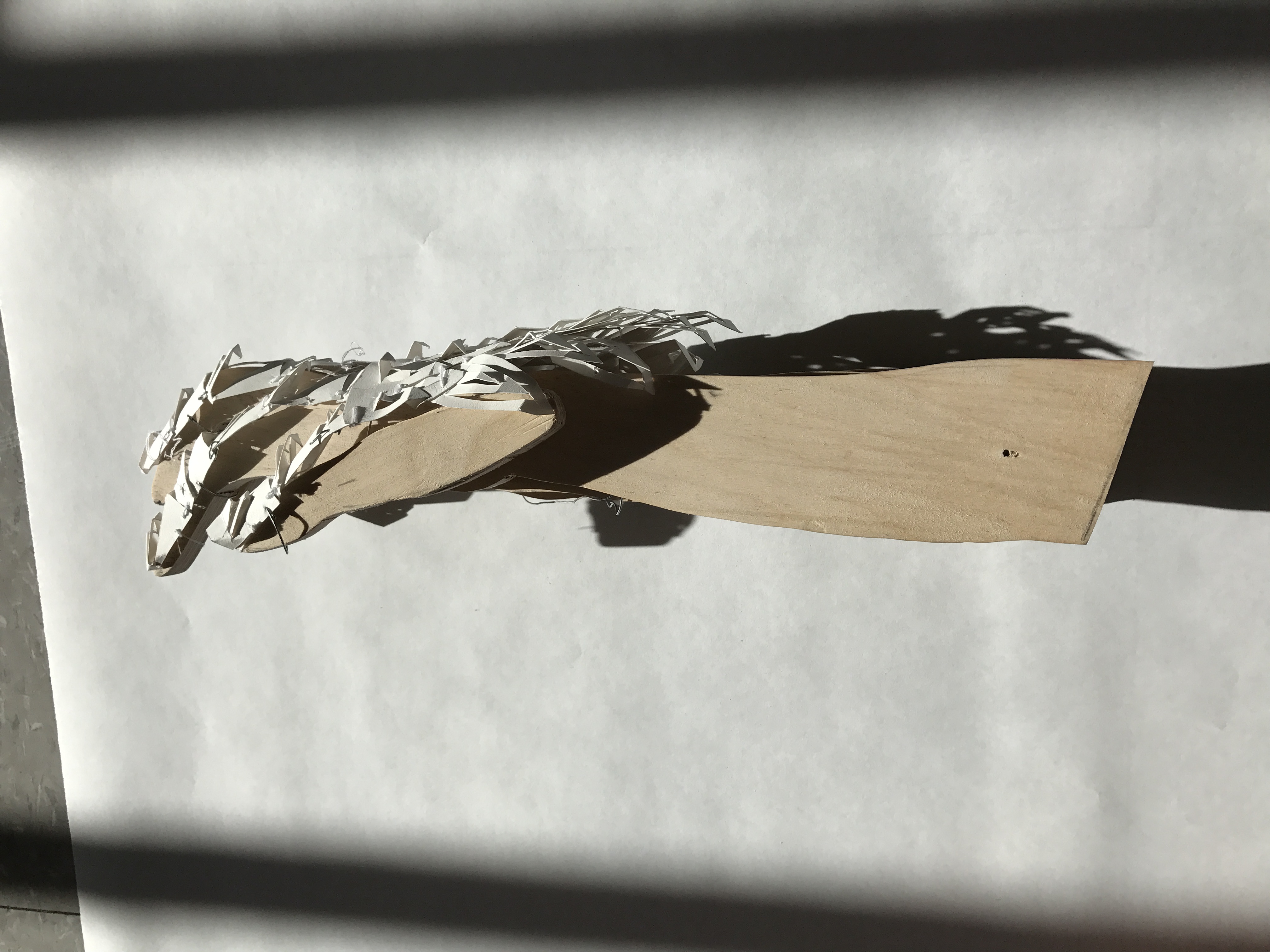 Space and Materiality: Process and Final Wooden Hand