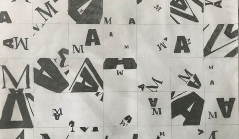 Thumbnail Exploration and Layout (Letters A and M)
