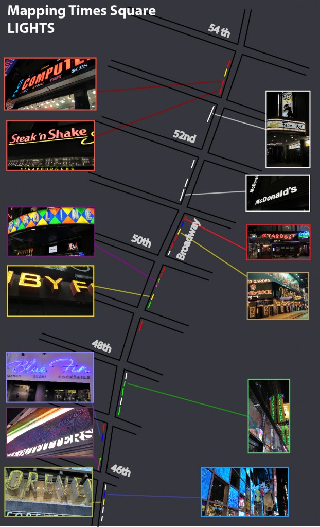 Times Square Lights Map