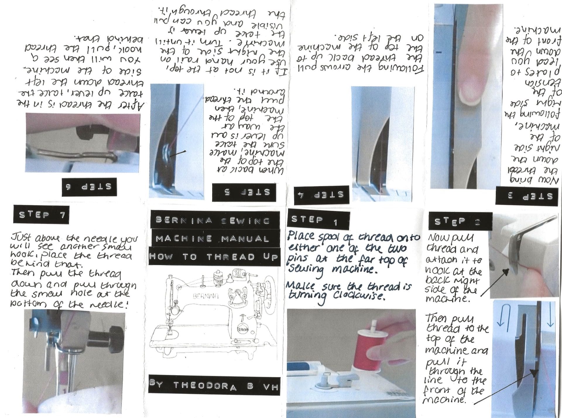 Bernina Sewing Machine Manual : How to thread up