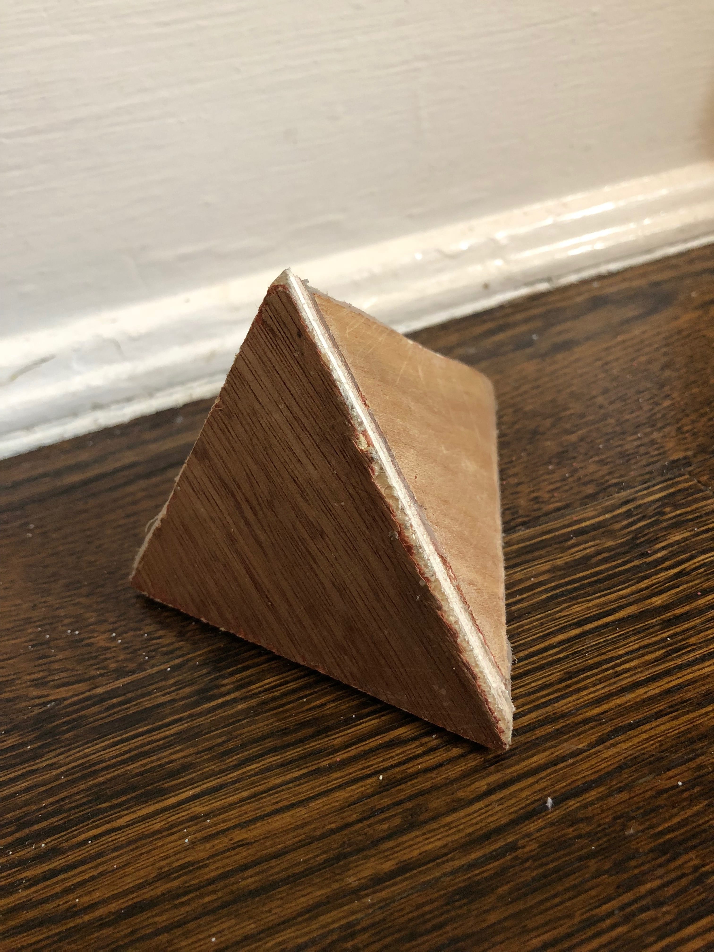 Space/Materiality Wooden Tetrahedron
