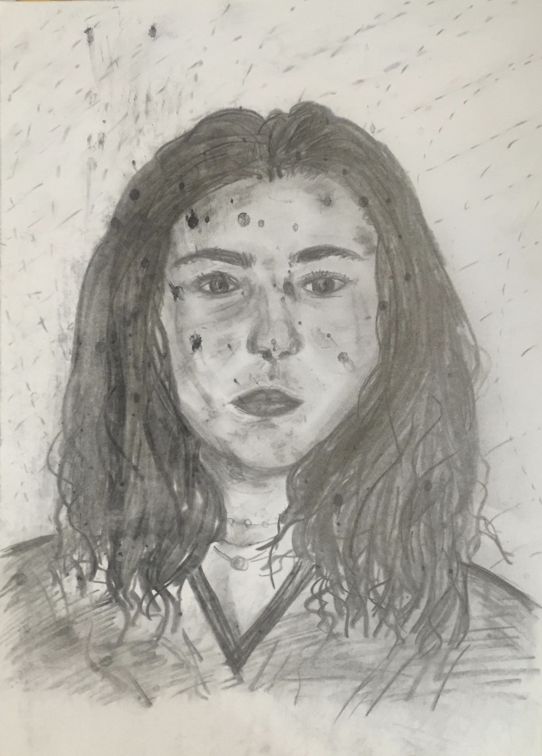 Self portrait – A3 charcoal