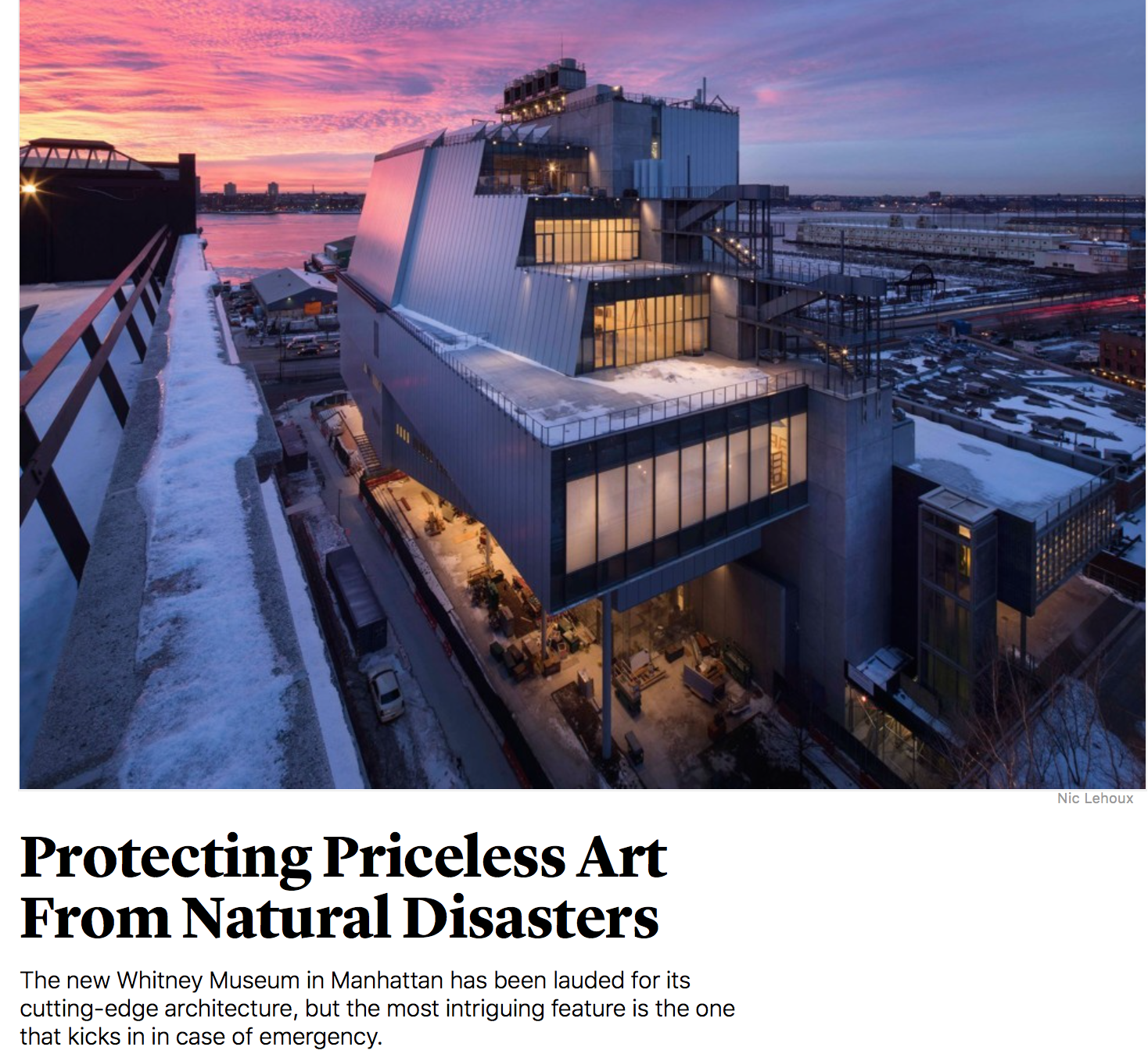 The Art of Flood Mitigation: The Whitney Museum