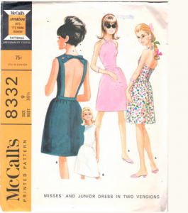 McCalls Vintage dress pattern, halter neckline