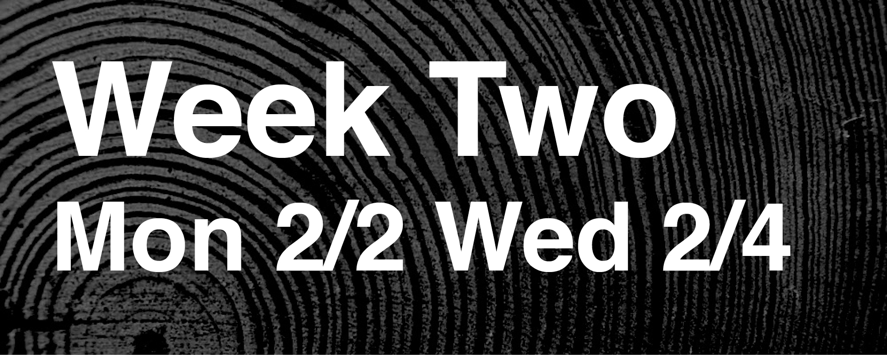 WEEK 2 (Monday & Wednesday)