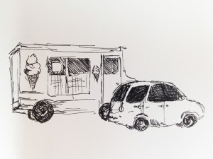 Ice Cream Truck Sketch.
