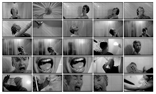 Saul Bass – Storyboard for Psycho shower scene