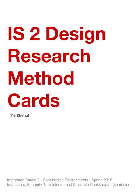 Bridge 1: Research Method Cards