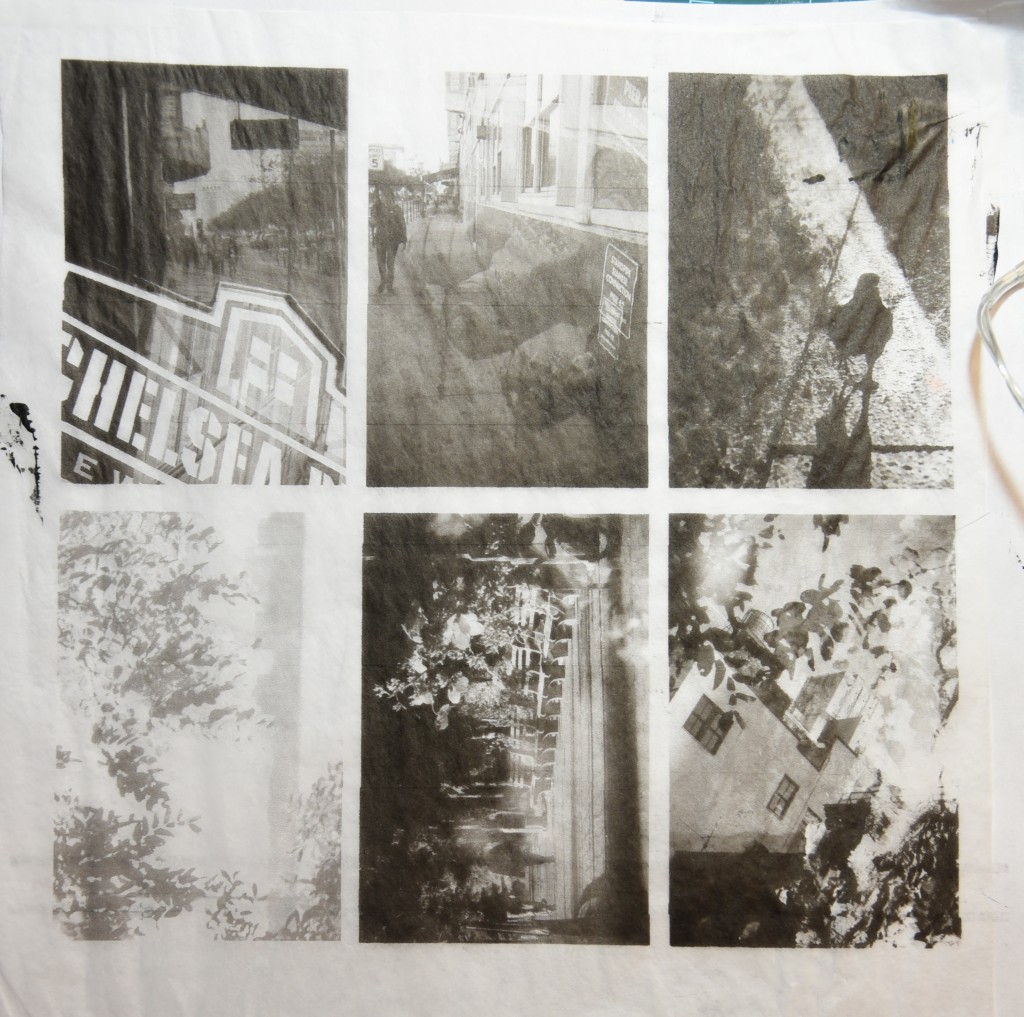 tissue paper print outs- multiple exposure photos
