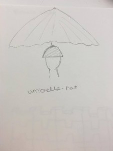 umbrella hat sketch