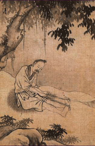 yun_duseo-old_man_making_straw_shoes