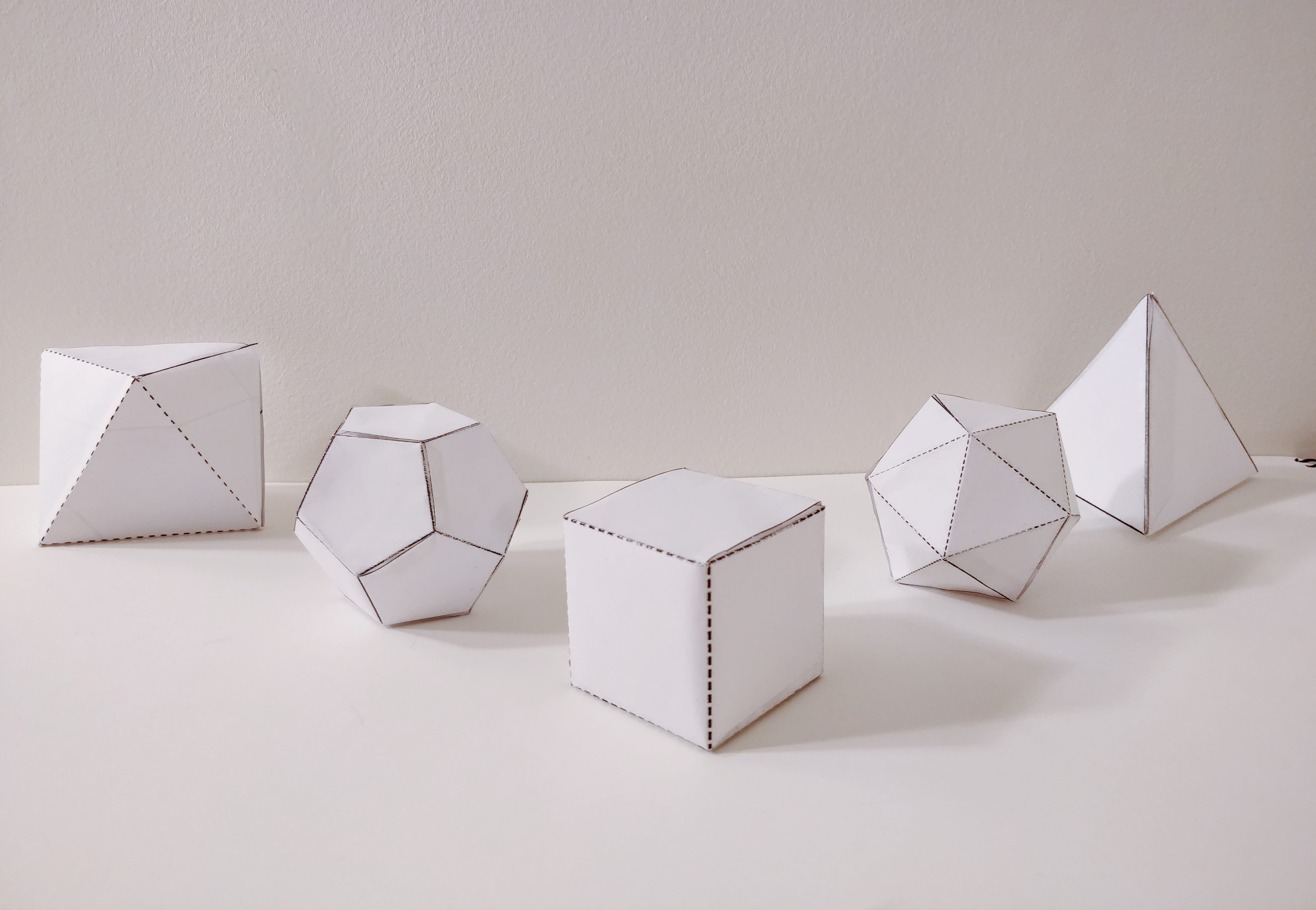 Space and Materiality Assignment # 5 -3D paper Polyhedrons