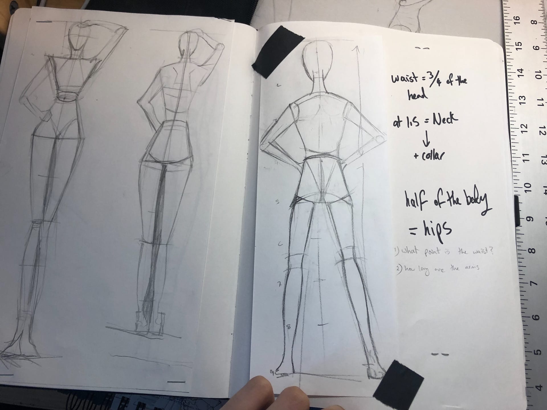 Drawing form and fashion: Figure drawing process