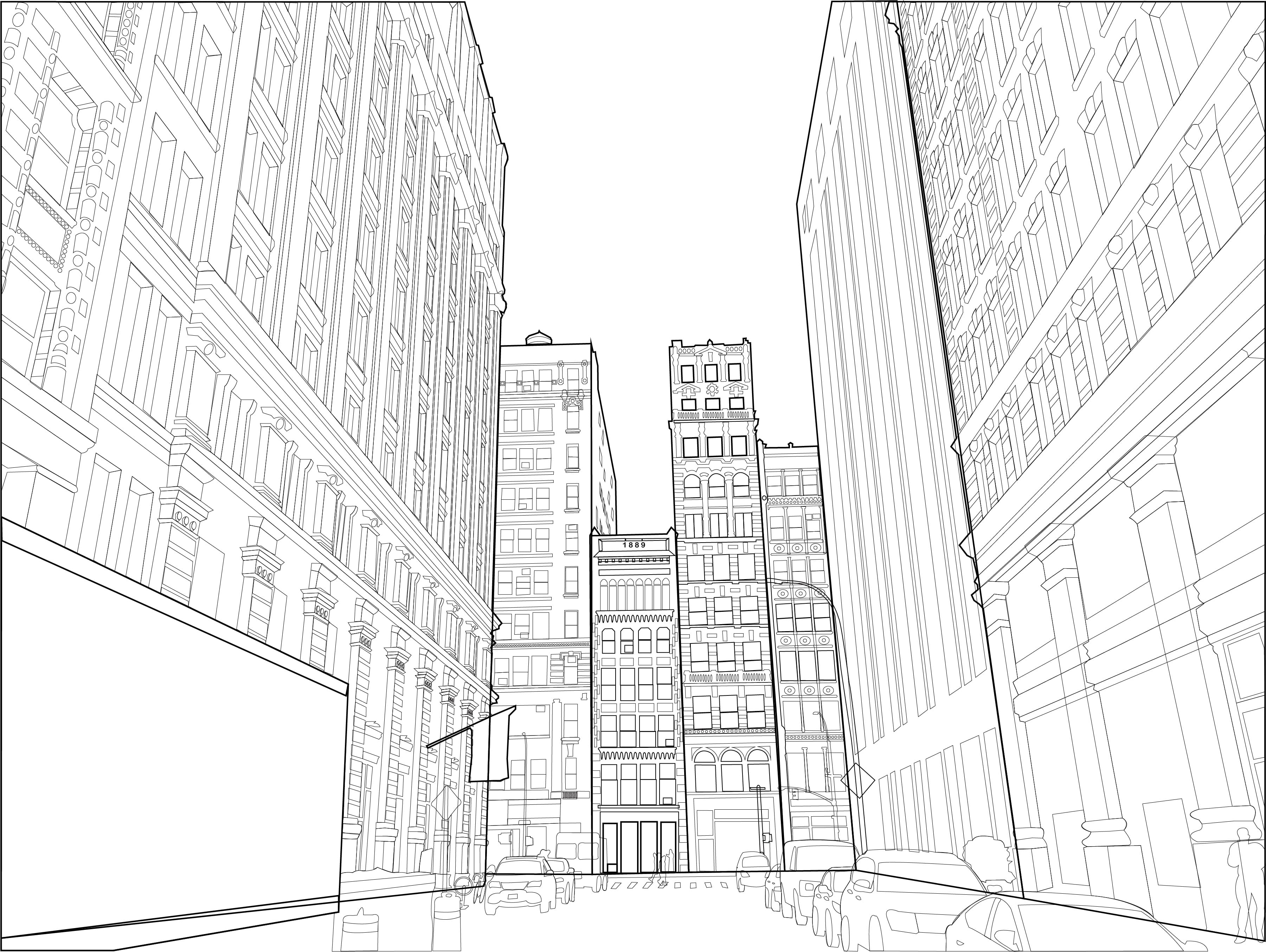 One and Two Point Perspective Drawings (Illustrator)