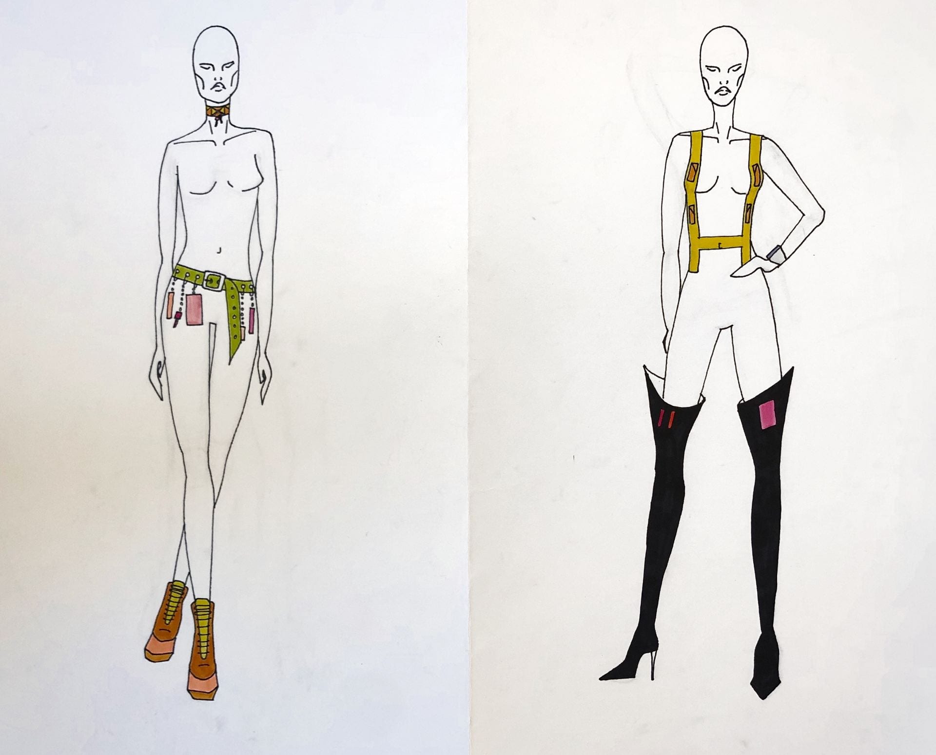 FORM & FASHION Drawing :  Accessory Sketches