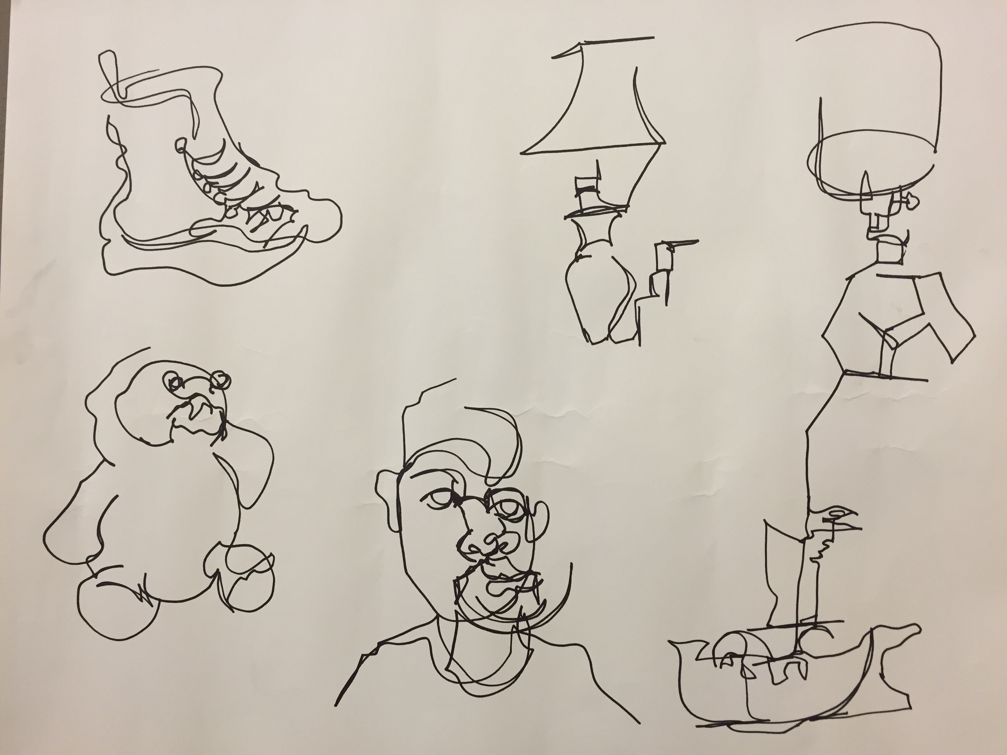 Blind contour drawing