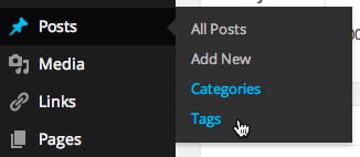 Categories and Tags in the Dashboard