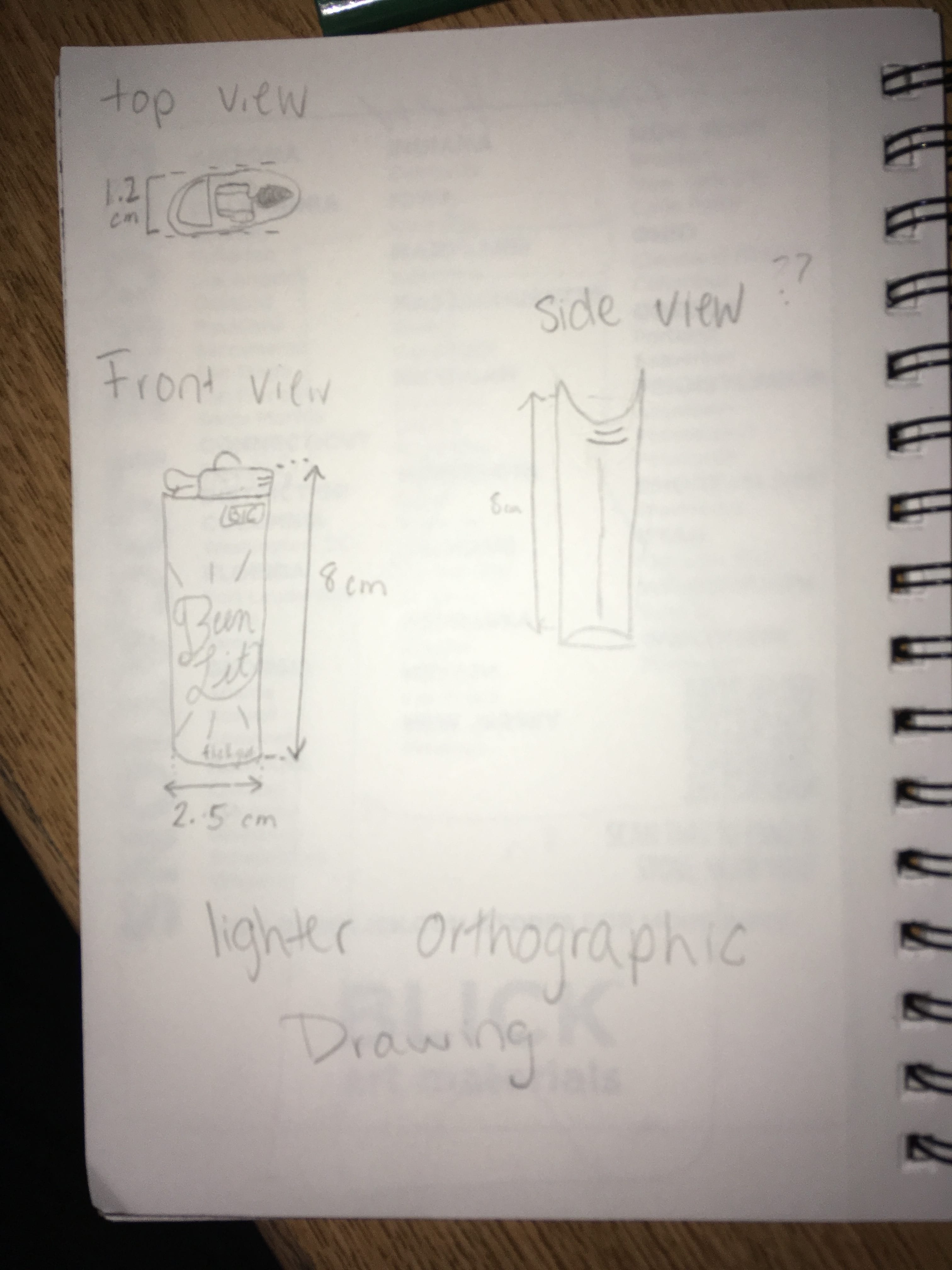 Orthographic Lighter Sketch