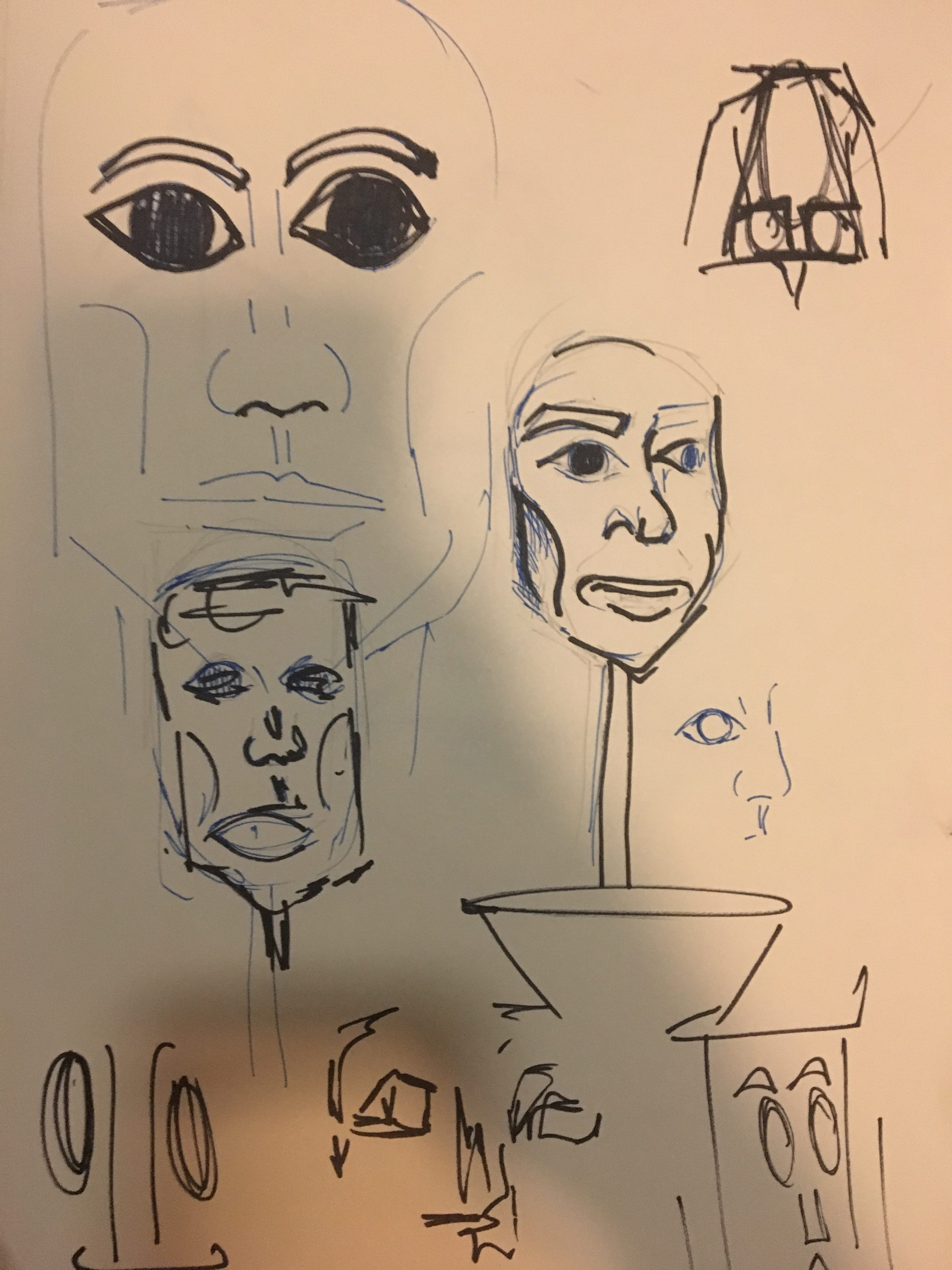 Studio MET visit – Mask sketches