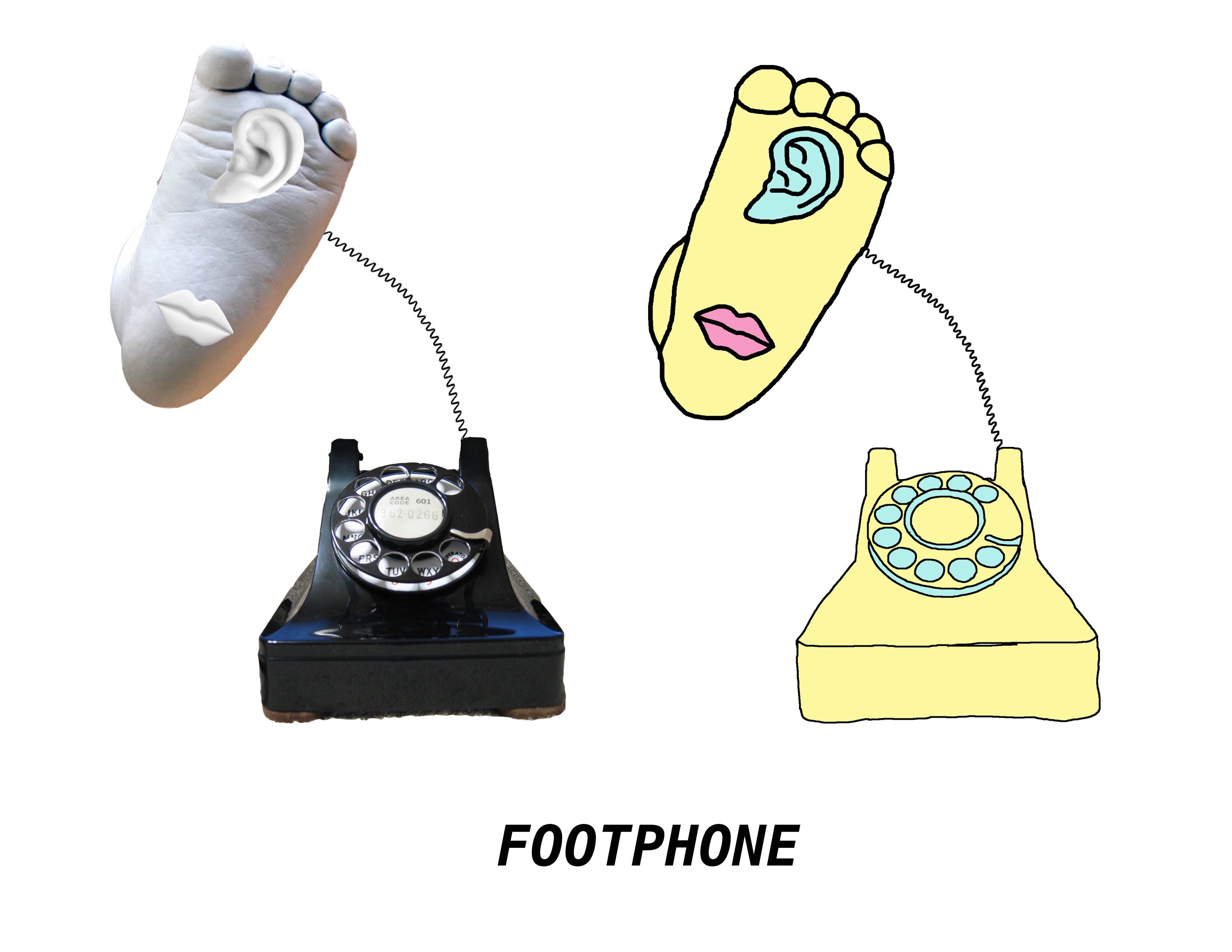 foot phone collage inspo