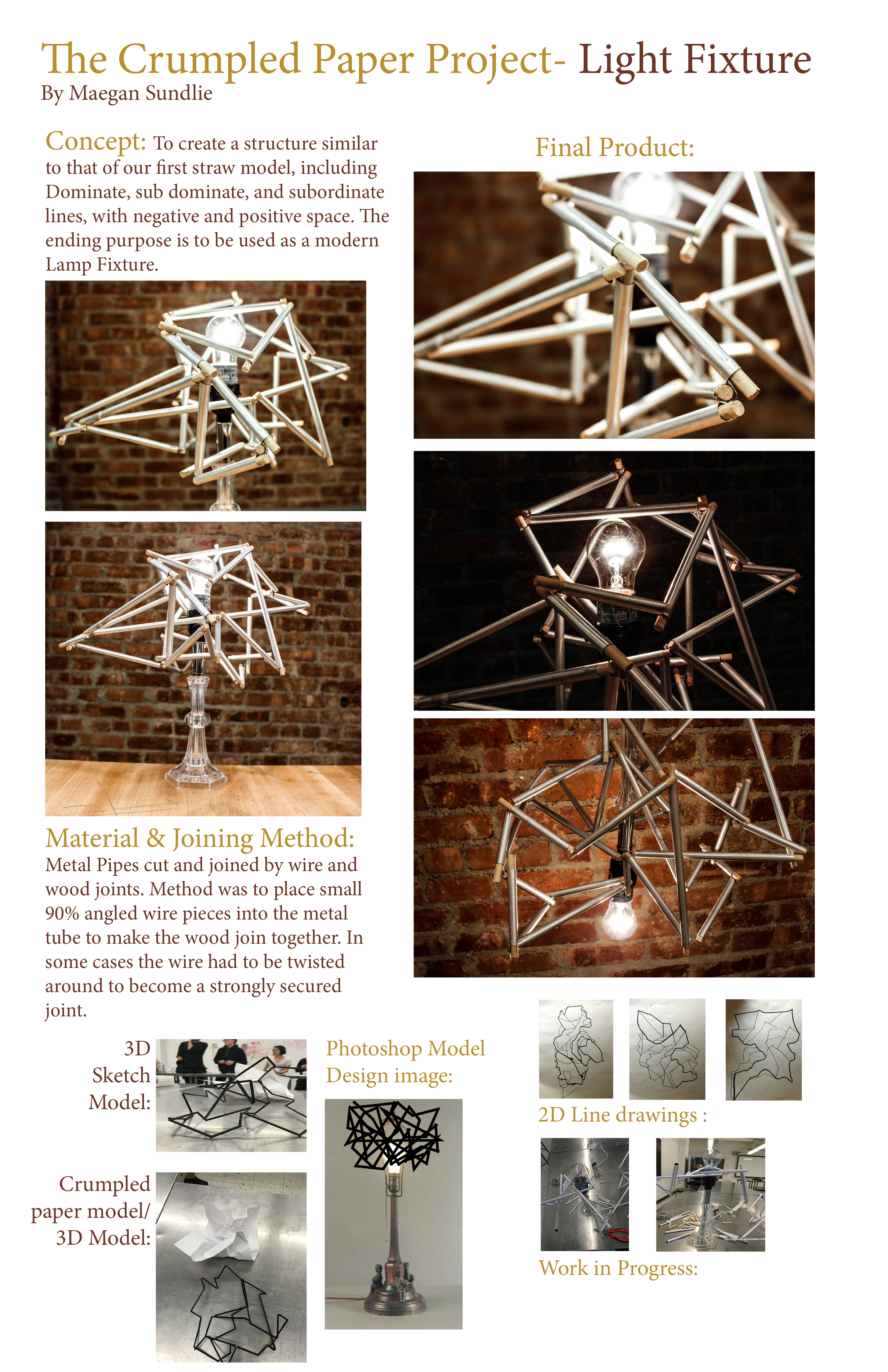 The crumpled paper project-Light fixture
