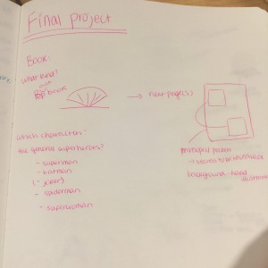 It shows my first thoughts of the project.