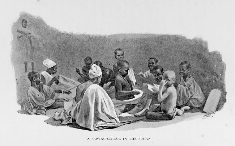 Schomburg General Research and Reference Division, The New York Public Library. "A sewing-school in the Sudan." The New York Public Library Digital Collections. 1897. http://digitalcollections.nypl.org/items/510d47e0-bd61-a3d9-e040-e00a18064a99