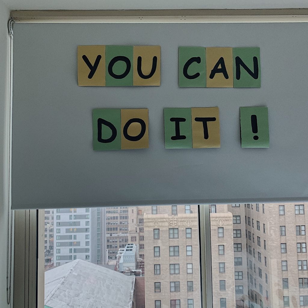 Encouraging banner: You can do it!
