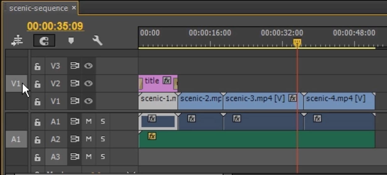 Premiere – Editing –  using the source patching to insert media