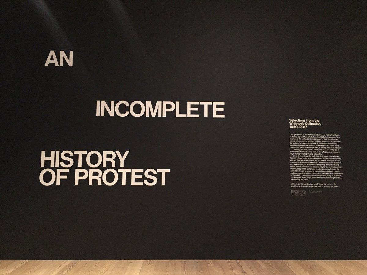 Whitney museum response: An Incomplete History of Protest