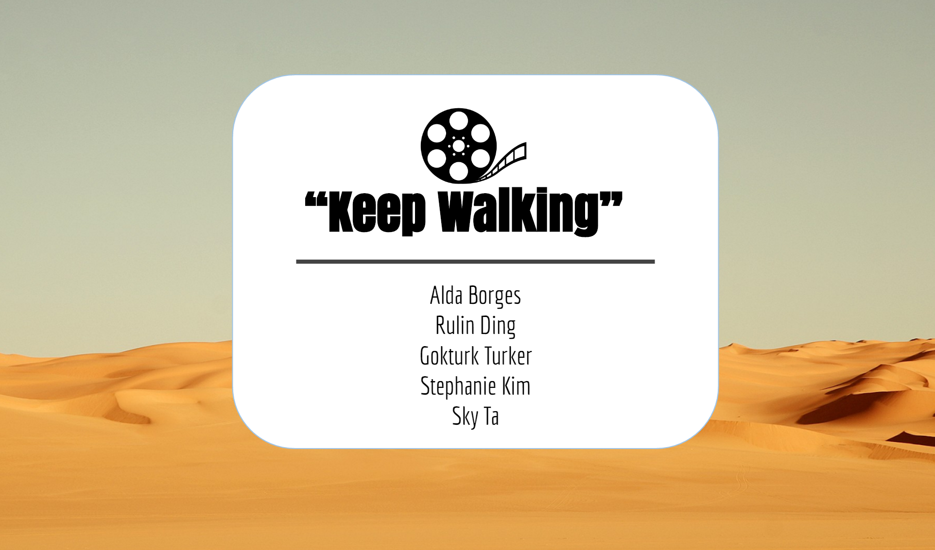 Keep Walking: Animation (Group Project) | Integrative Studio 1