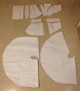 The complete pattern for the skirt