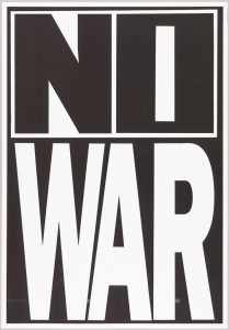 NO WAR, designed by M. VAN S. PHOTOGRAPHY, 1980