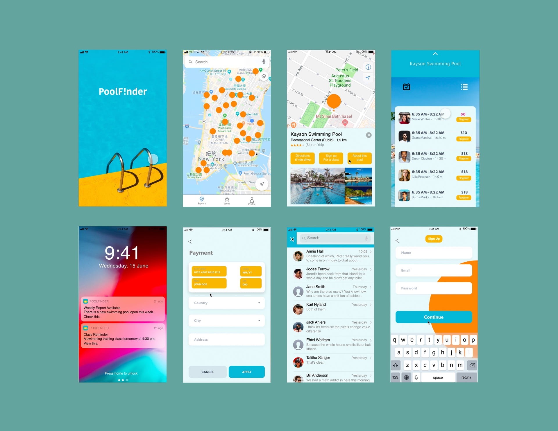 “PoolFinder”: a service design product aiming to assist people to find available swimming pool nearby